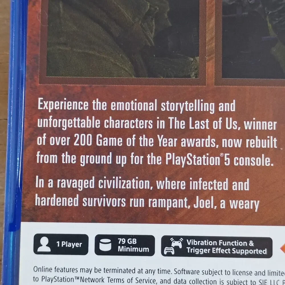 The Last of Us Part I 1 (Sony PlayStation 5, PS5) Complete CIB Physical Game